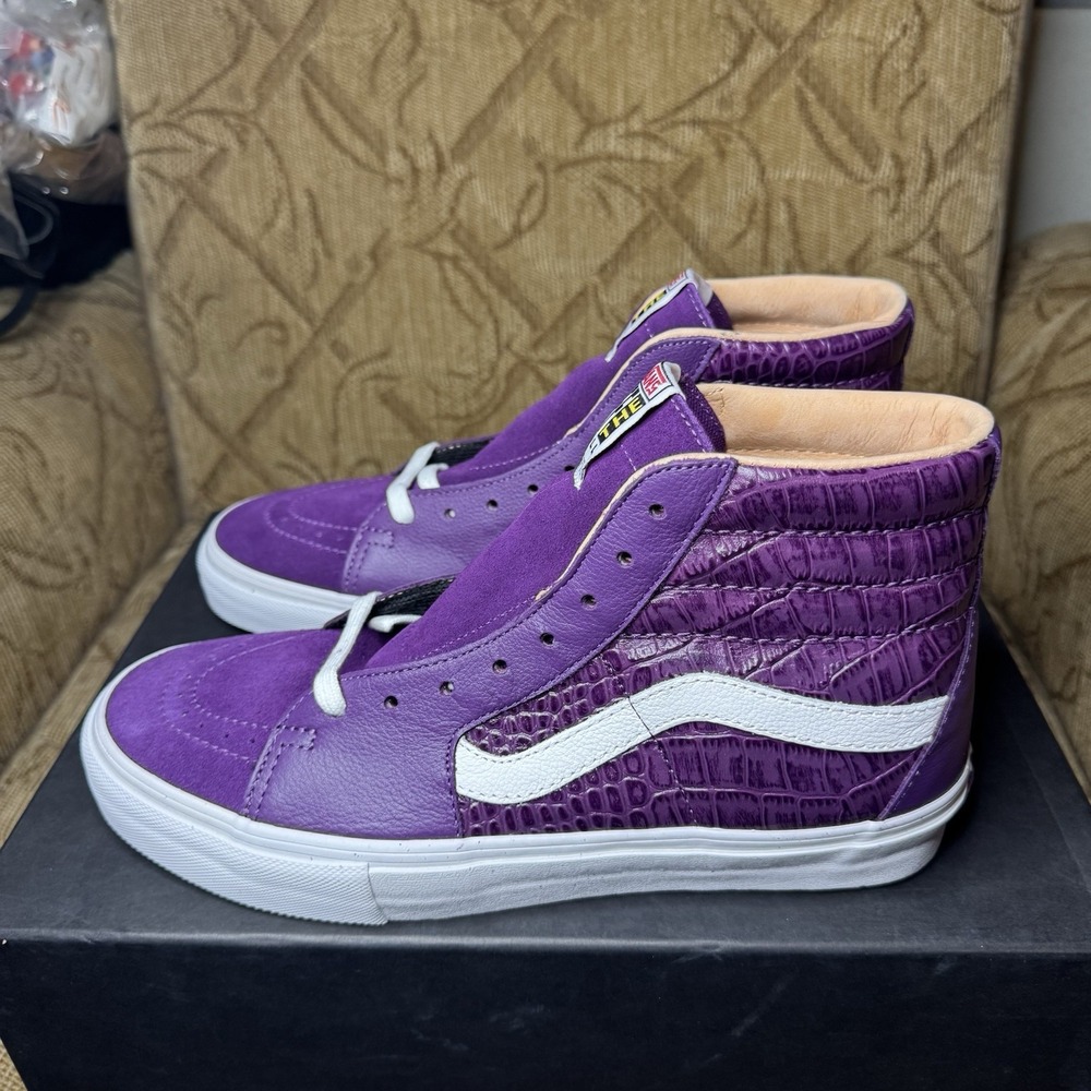 Vans  Sk8-Hi‎ 'S' x Concepts, Purple/Purple Snakeskin Men's Size 9.5